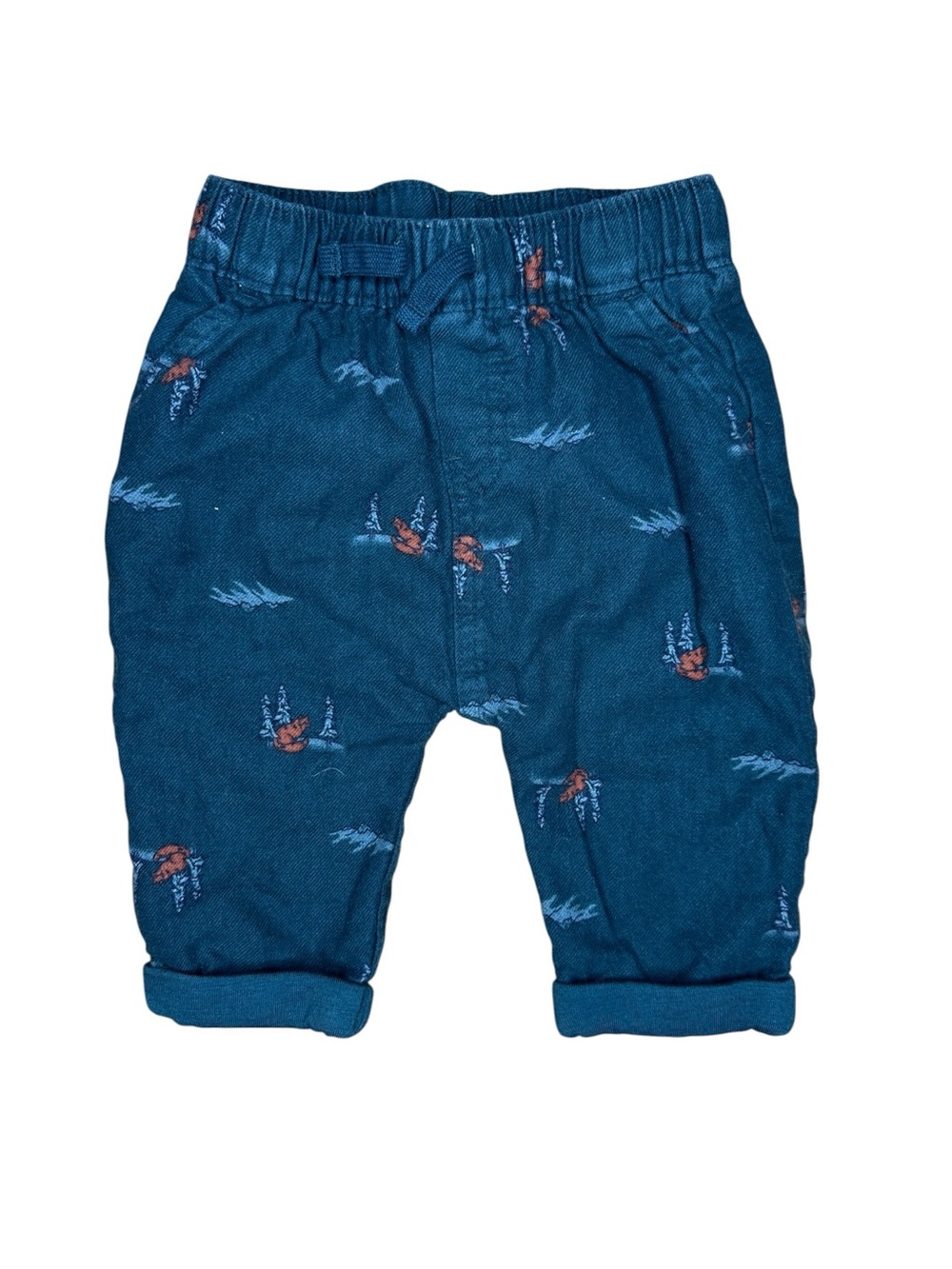 Carter's Navy Blue Printed Casual Kids Pants
